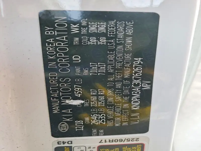 2019 KIA SPORTAGE LX  