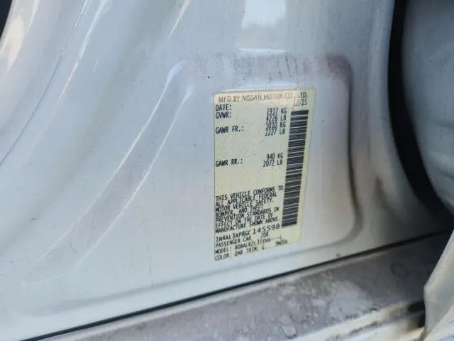 2016 NISSAN ALTIMA 2.5  