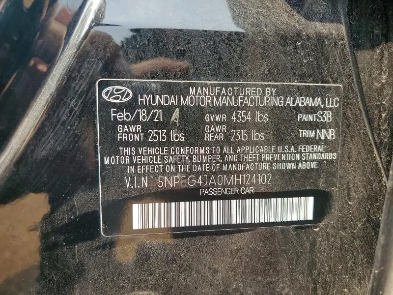 2021 HYUNDAI SONATA SE  