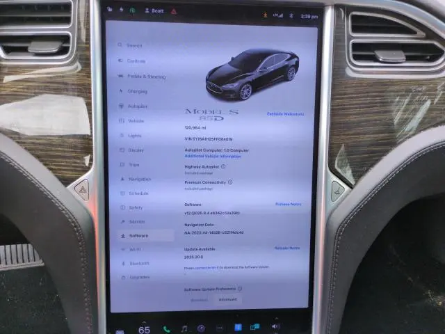 2015 TESLA MODEL S 85D  