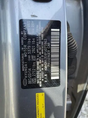 2015 HYUNDAI GENESIS 3.8L  