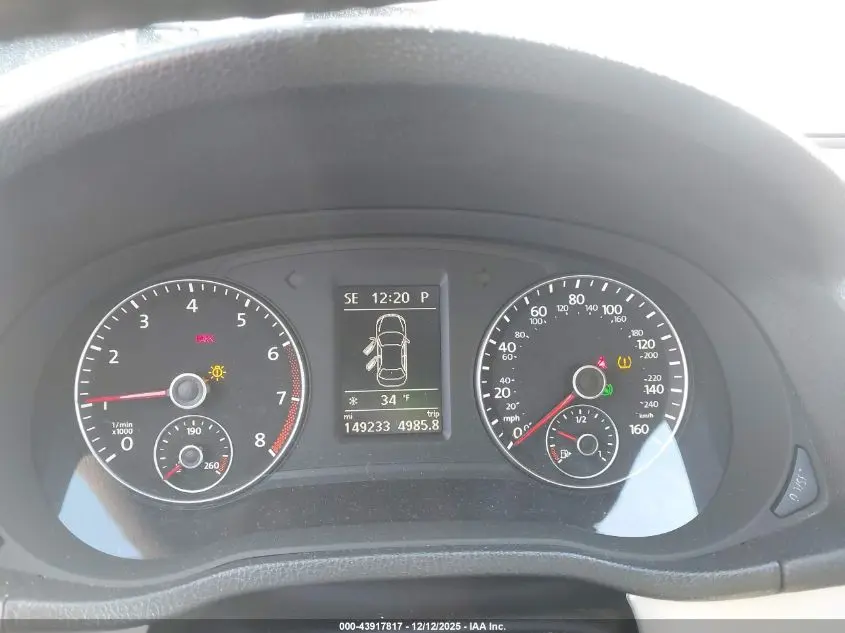 2013 VOLKSWAGEN PASSAT 2.5L SE