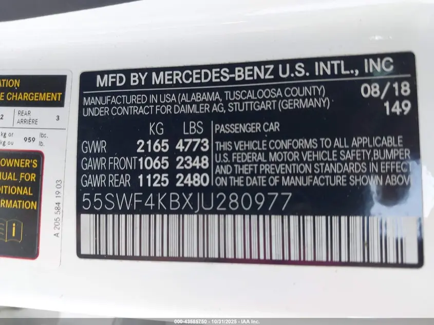 2018 MERCEDES-BENZ C 300 4MATIC