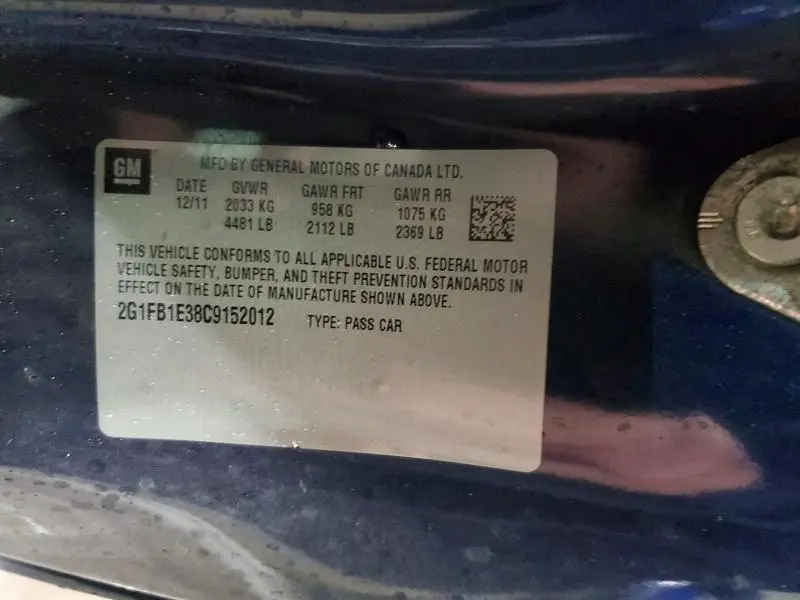 2012 CHEVROLET CAMARO LT  