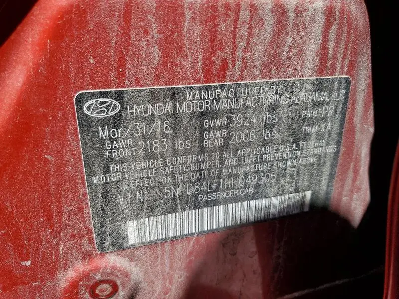 2017 HYUNDAI ELANTRA LIMITED  