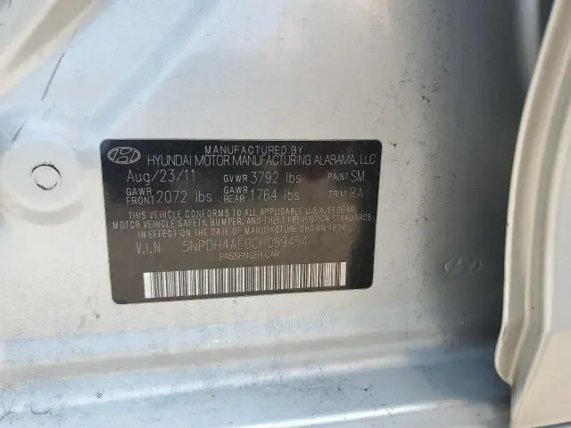 2012 HYUNDAI ELANTRA GLS  