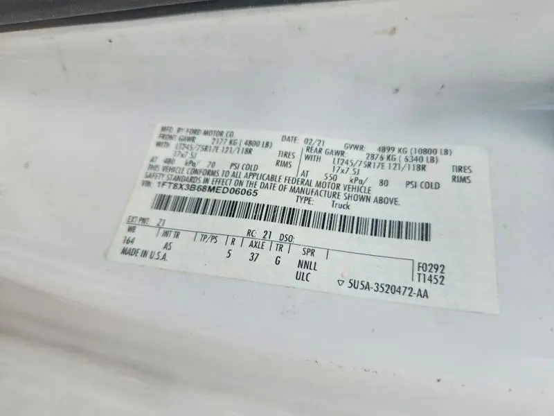 2021 FORD F350 SUPER DUTY  