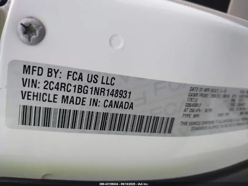 2022 CHRYSLER PACIFICA TOURING L