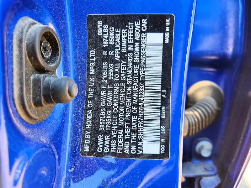 2017 HONDA CIVIC LX  