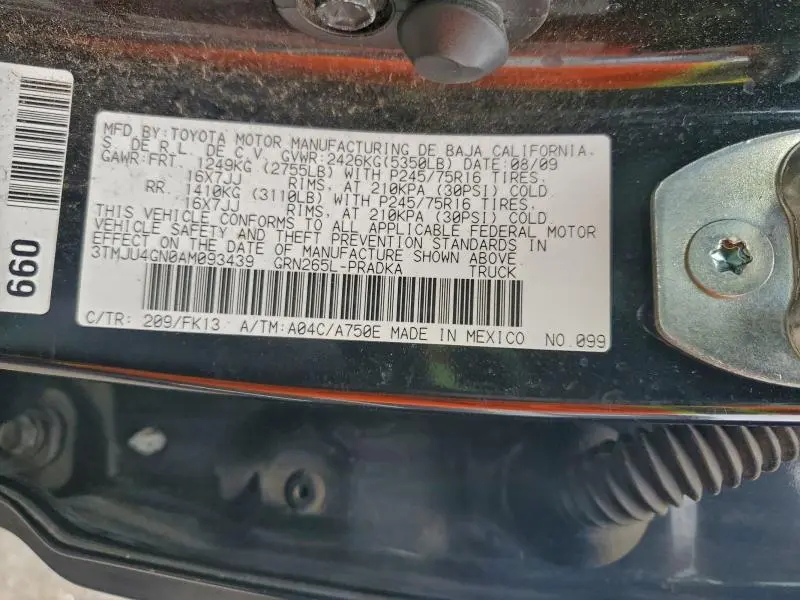 2010 TOYOTA TACOMA DOUBLE CAB PRERUNNER  