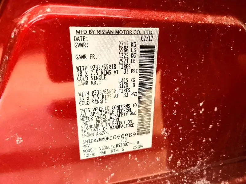 2017 NISSAN PATHFINDER S  