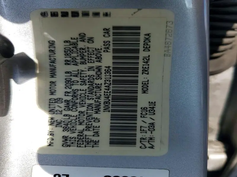 2010 TOYOTA COROLLA LE  