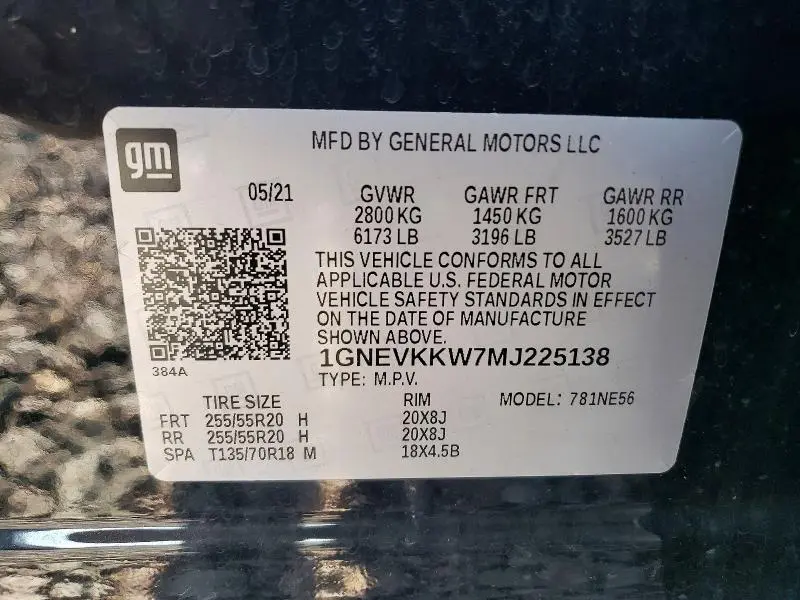2021 CHEVROLET TRAVERSE PREMIER  