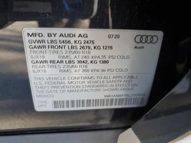 2020 AUDI Q5 PREMIUM