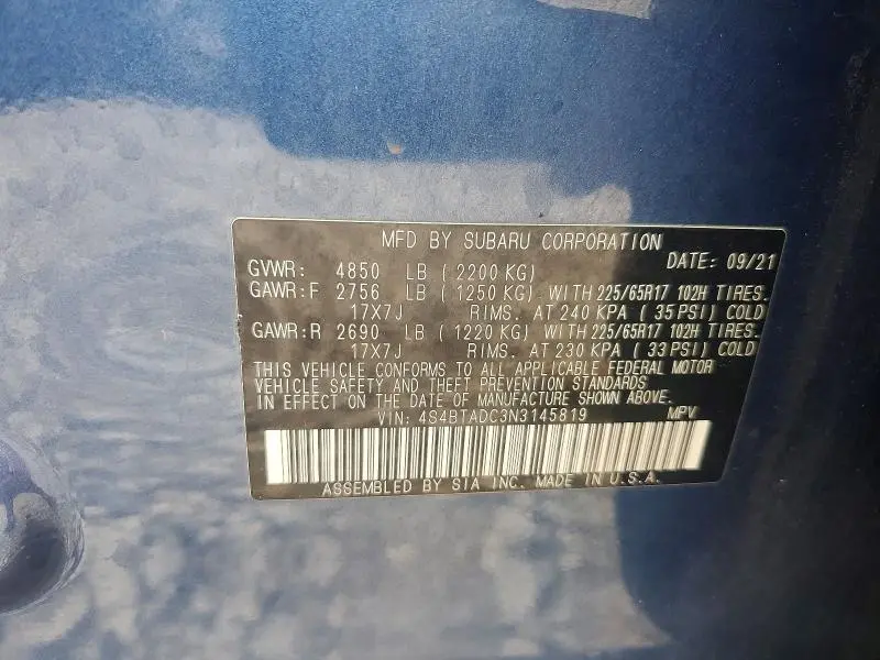2022 SUBARU OUTBACK PREMIUM  