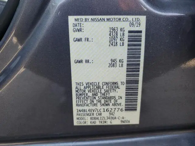 2020 NISSAN ALTIMA SL  