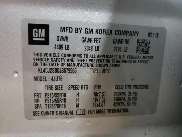 2018 BUICK ENCORE SPORT TOURING  