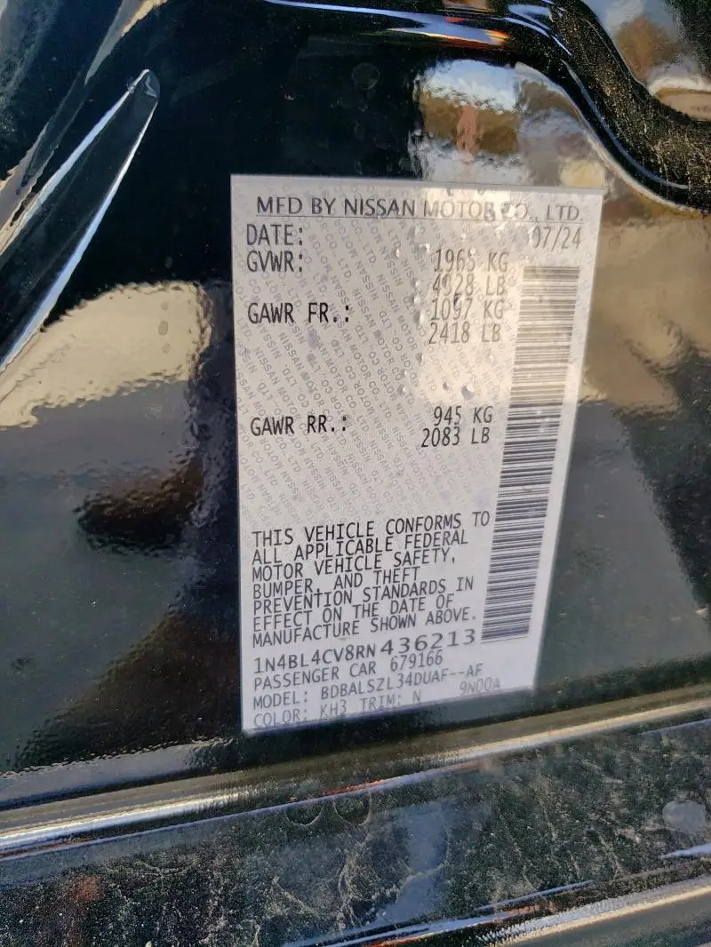 2024 NISSAN ALTIMA SR  