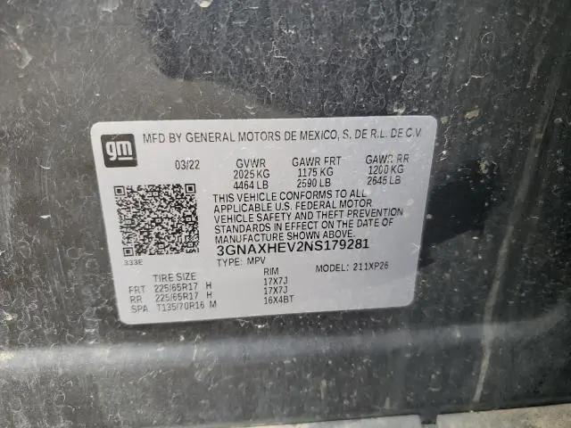 2022 CHEVROLET EQUINOX LS  