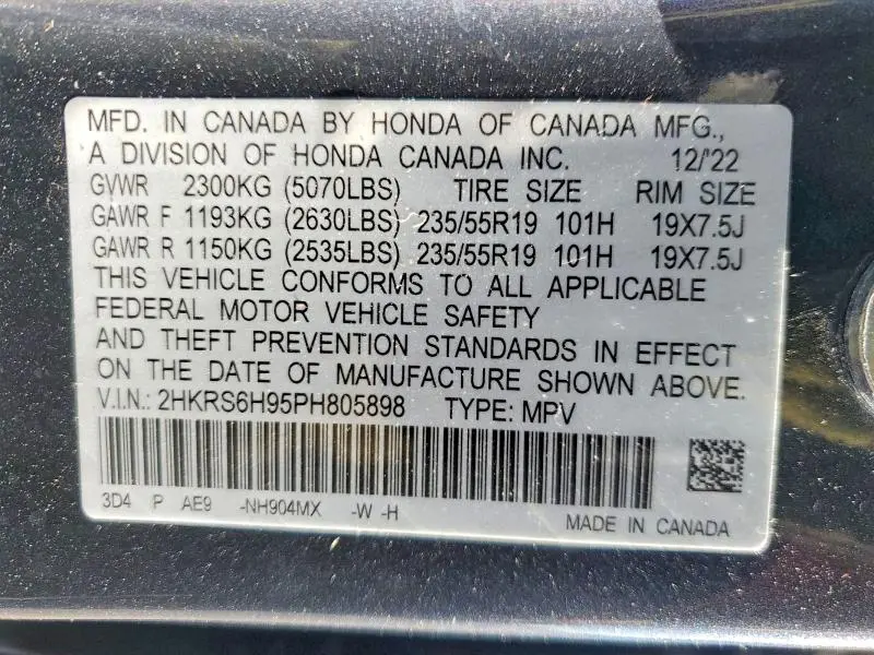 2023 HONDA CR-V SPORT TOURING  