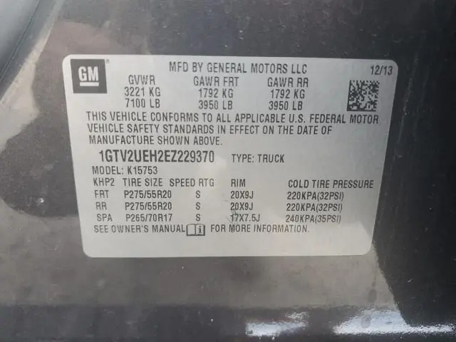 2014 GMC SIERRA K1500 SLE  