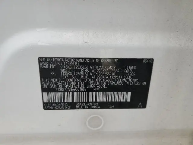 2010 TOYOTA RAV4 SPORT  