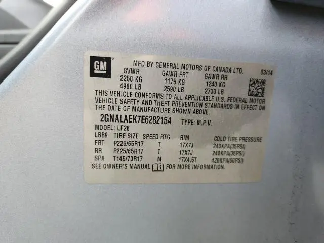 2014 CHEVROLET EQUINOX LS  