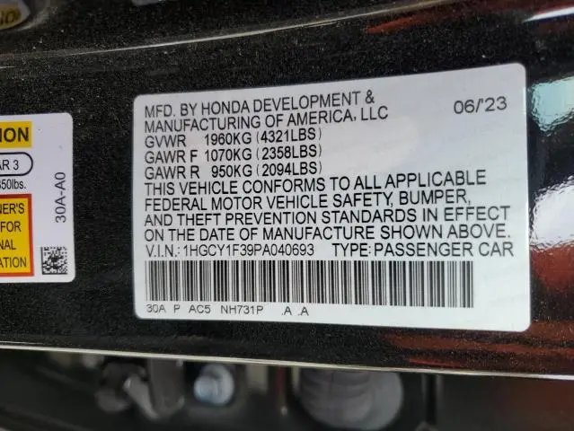 2023 HONDA ACCORD EX