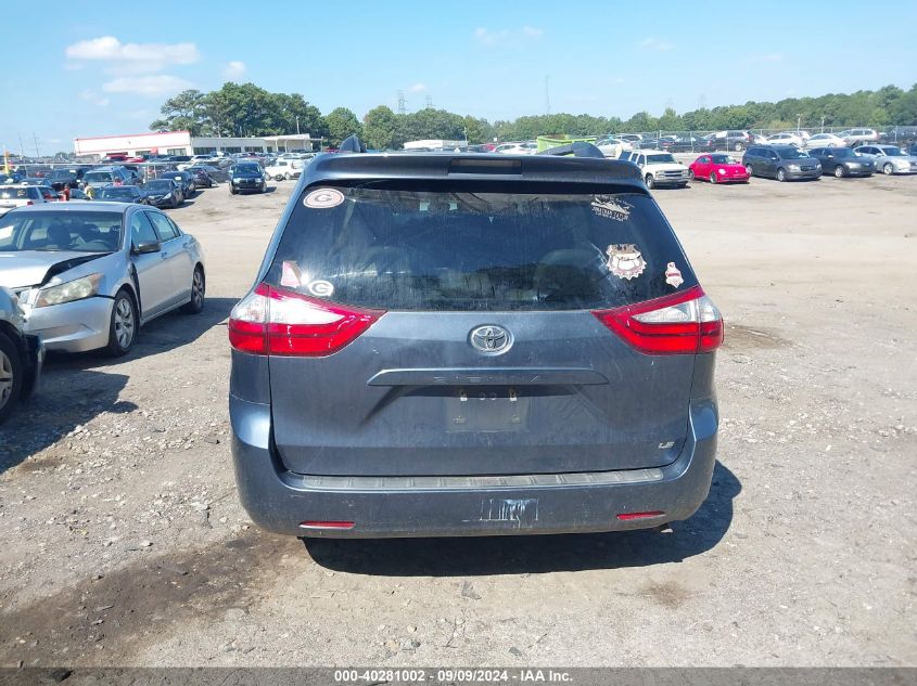 2016 TOYOTA SIENNA LE 8 PASSENGER