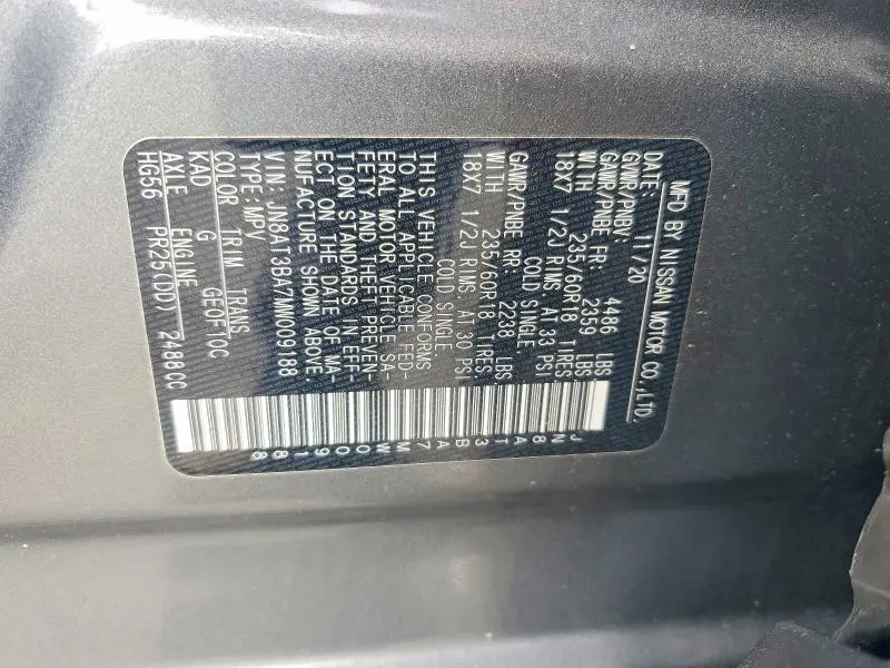 2021 NISSAN ROGUE SV  