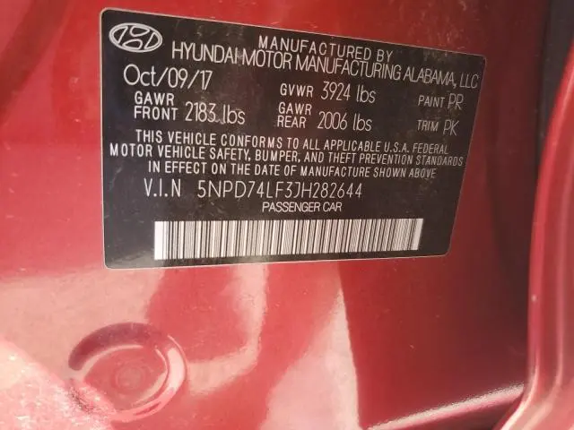 2018 HYUNDAI ELANTRA SE