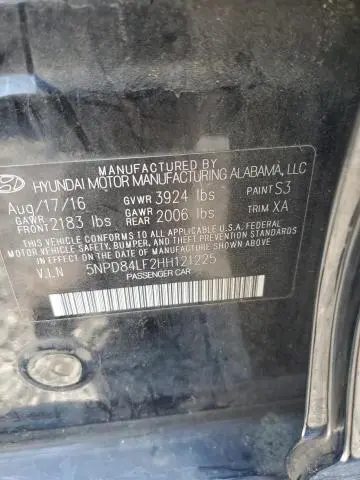 2017 HYUNDAI ELANTRA SE  