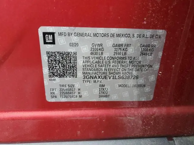 2020 CHEVROLET EQUINOX LT  