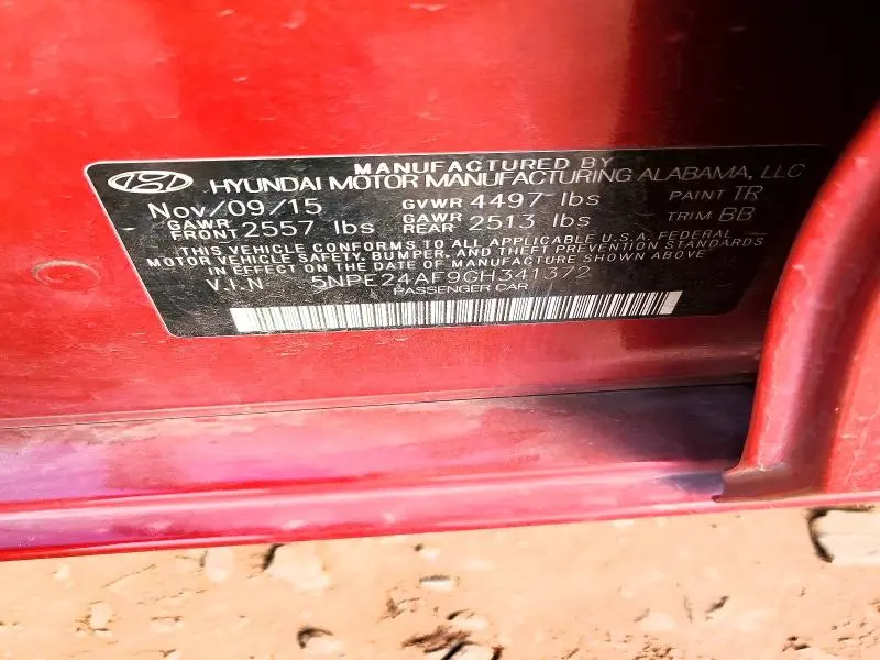 2016 HYUNDAI SONATA SE  