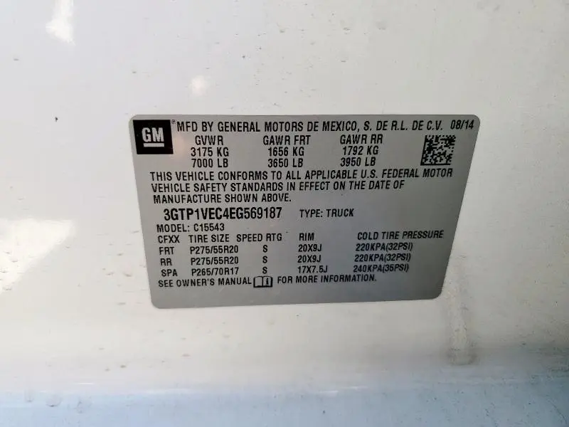 2014 GMC SIERRA C1500 SLT  