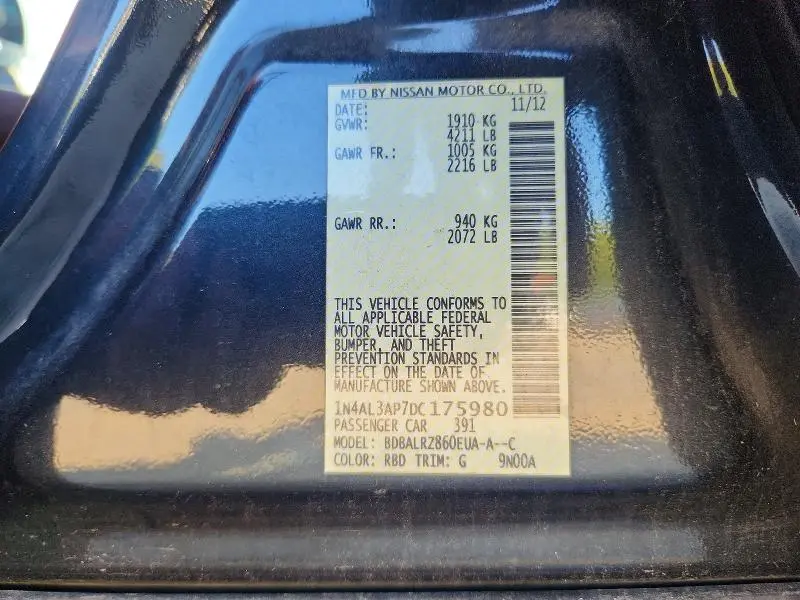 2013 NISSAN ALTIMA 2.5  