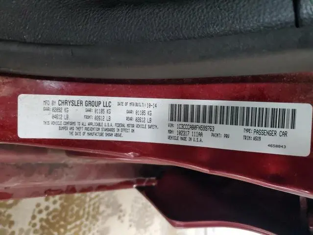 2015 CHRYSLER 200 LIMITED  