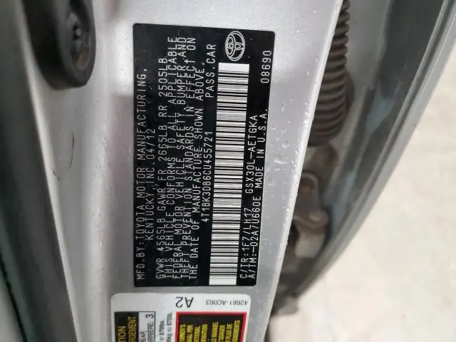 2012 TOYOTA AVALON BASE  