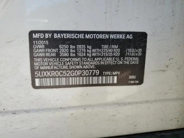 2016 BMW X5 XDRIVE35I  