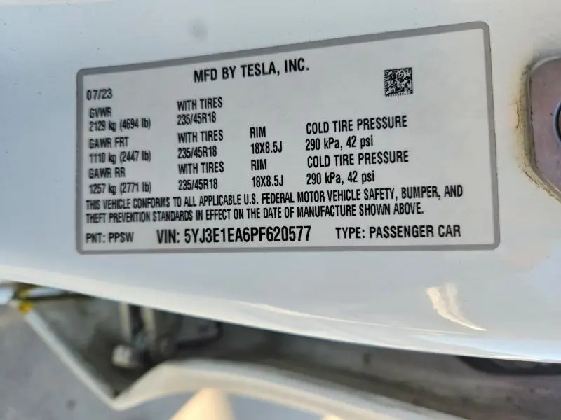 2023 TESLA MODEL 3   