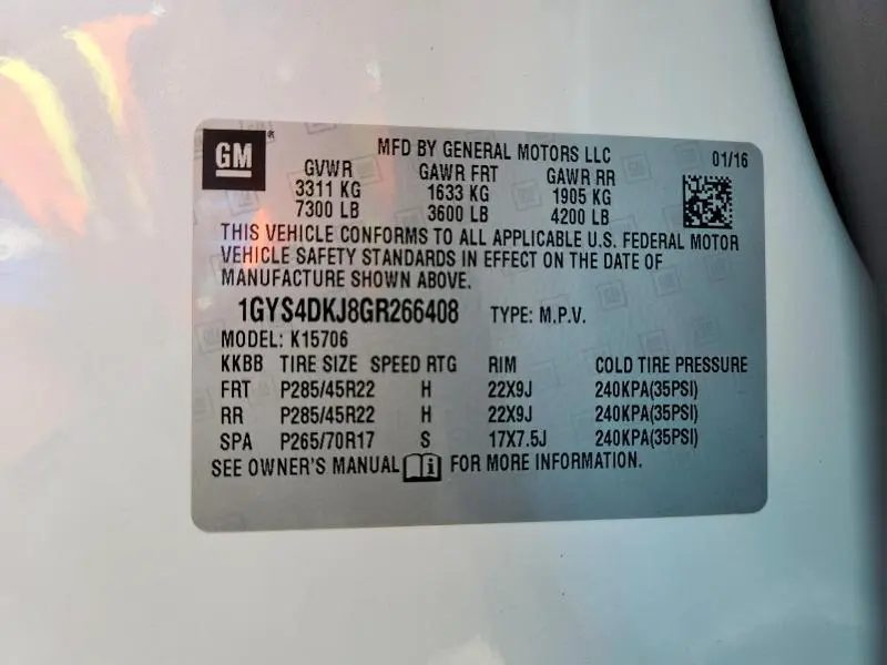2016 CADILLAC ESCALADE PLATINUM  