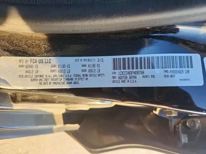 2015 CHRYSLER 200 LIMITED  