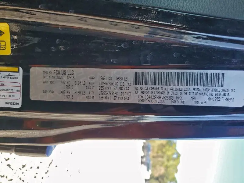 2019 JEEP WRANGLER UNLIMITED RUBICON  