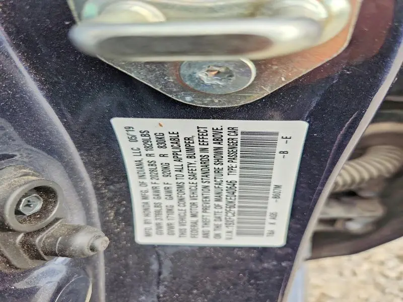 2019 HONDA CIVIC LX  