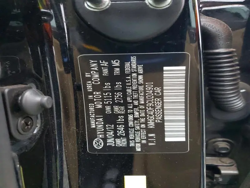 2012 HYUNDAI GENESIS 4.6L  