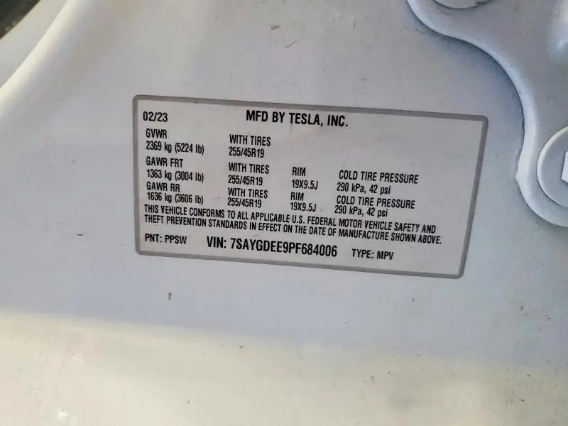 2023 TESLA MODEL Y   