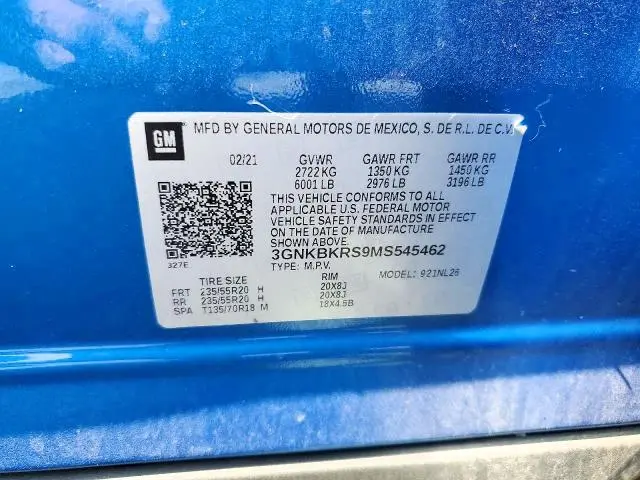 2021 CHEVROLET BLAZER RS  