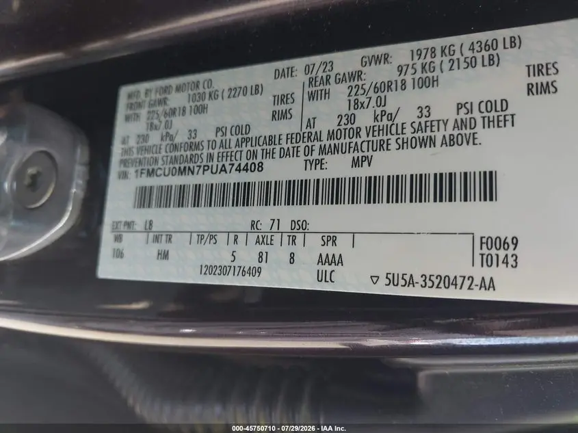 2023 FORD ESCAPE ST-LINE