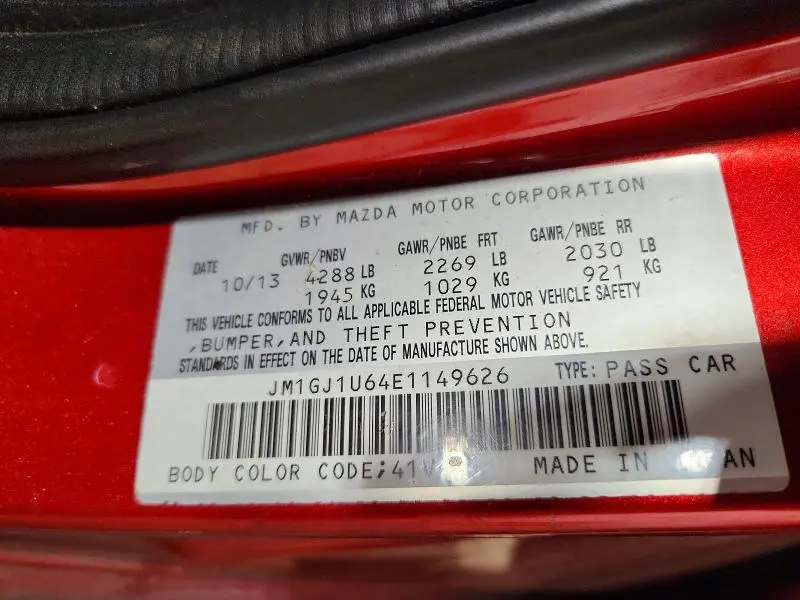 2014 MAZDA 6 SPORT  