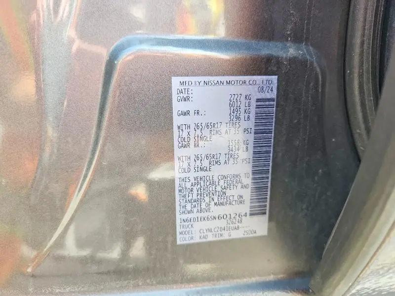 2025 NISSAN FRONTIER SV  